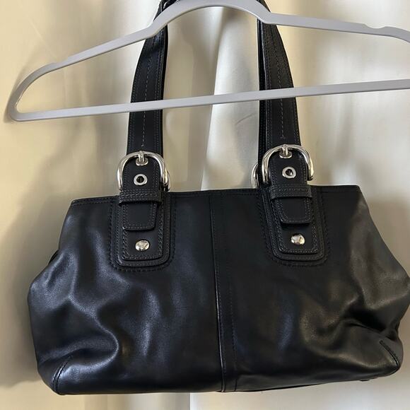 Coach Soho Tote Black Leather Handbag - Picture 1 of 6